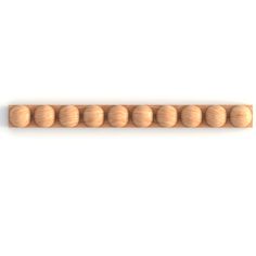 an object made out of wooden beads on a white background with clipping for text