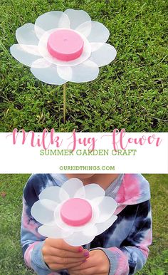 Milk Jug Crafts, Garden Crafts For Kids, Crafts Recycled, Recycled Crafts Kids, Summer Craft, Craft Kids, Magic Garden