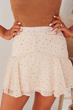 You Will Shine Like The Stars In This Taupe Mini Skirt! $38, FAST AND FREE US SHIPPING! Shine Like The Stars, Sewing Photography, Rush Week, Cutest Outfits, Girly Outfit, Slay Outfits, Otaku Room, Dope Fits, Teen Clothes