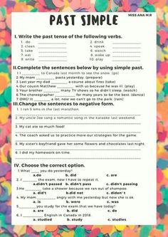 the past simple worksheet is filled with colorful confetti and black writing