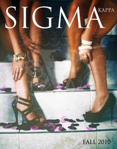 a magazine cover with two women's legs and heels on top of a step