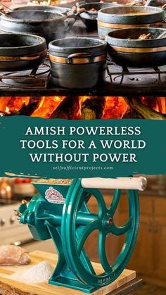 The Amish are masters of off-grid living for centuries.    Here are some of the powerless tools you should get before the next big blackout: Survival Skills Emergency Preparedness, Off Grid Homestead, Off Grid Survival, Survival Skills Life Hacks, Emergency Preparedness Kit, Emergency Preparation, Survival Life Hacks