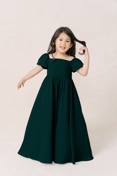 Model: Mia; Size: 4T; Color: Classic Emerald Black Tie Optional, Under Skirt, Size 4t, Design Model, Full Skirt, Orange And Purple, Dress Backs, Square Neckline, Empire Waist