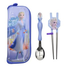 the frozen princess set includes two spoons and an ice cream scooper