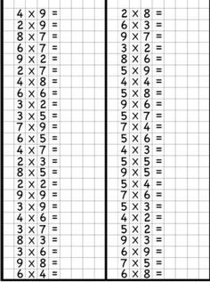 two rows of numbers that have been written in the form of an x and y