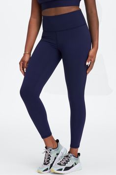 Define PowerHold® High-Waisted 7/8 Legging Fabletics blue female Activewear >> Womens >> Bottoms >> Leggings >> 7/8s PowerHold regular Training Our curve-defining style in PowerHold® Blue Activewear With 5-inch Inseam Stretch, Blue Activewear With 5-inch Inseam, Bright Blue Paint, Female Activewear, Buy Leggings, Kate Hudson, Blue Paint, Camo Print, Active Wear For Women