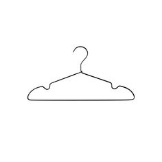 a black and white line drawing of a hanger