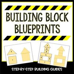 building block blueprints with the text, step by step building guides