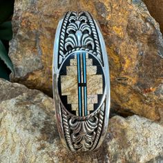 This Beautiful Sterling Silver Bracelet shown in the Turquoise Creek Collection, features Black Jade, Picture Jasper, and Kingman Turquoise. Choose Bracelet Size based on Total Circumference of Wrist. Dimensions: 1" Cuff Width They are designed by David Rosales, one of the finest contemporary Southwest Artists in the world. He is the founder and co-owner of Supersmiths, Inc. of Gallup, NM. Each Handcrafted Bracelet is custom made and carries a lifetime guarantee. Artisan Turquoise Engraved Bracelets, Artisan Turquoise Engraved Bracelet, Elegant Turquoise Bracelet With Inlay, Elegant Turquoise Inlay Bracelet, Southwestern Style Jewelry Bracelet With Inlay, Southwestern Style Bracelet With Inlay, Southwestern Inlay Bracelet, Traditional Engraved Turquoise Bracelets, Traditional Turquoise Engraved Bracelet