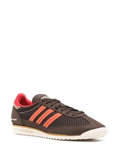 Adidas x Wales Bonner SL72 Knit Sneakers - Farfetch Adidas X Wales Bonner, Sneakers Brown, Wales Bonner, Knit Sneakers, Brown Sneakers, Adidas X, Us Man, Patch Logo, Wales