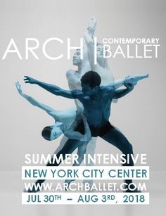 an advertisement for the new york city ballet company's summer intensive show, featuring dancers