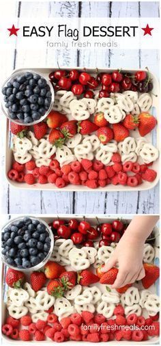 an image of fruit and pretzels on a tray