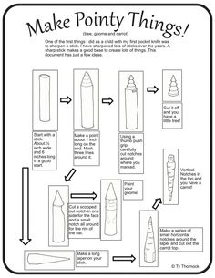 an activity sheet with instructions on how to make pointy things