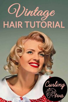 Vintage Hair Tutorial, Pin Curl Hair, Using Hot Rollers, Pin Up Curls, Roller Curls, Good Curling Irons, Hair Doo