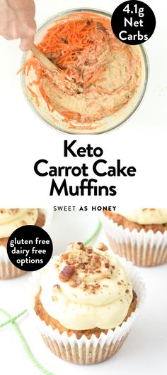 the cover of keto carrot cake muffins