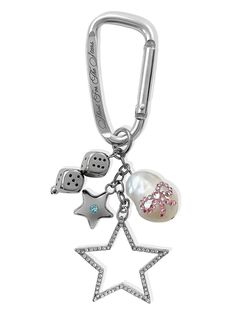 Aesthetic Keyrings, Dior Lipgloss, Shoot For The Stars, Cute Star, Girly Accessories, Creating Jewelry, Cute Keychain, Accessories Car, Stainless Steel Pendant