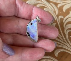 s925 with chain Moonstone Pendant, Half Moon, Moonstone, Moon, Chain, Crystals, Pendant