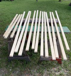 Diy Headboard Wooden, Slat Headboard, Headboard Tutorial, List Of Tools, Slatted Headboard, Wood Stain Colors, Wooden Headboard, Diy Headboard, Wooden Books