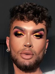 Men’s Makeup Looks, Men In Makeup, Mens Makeup, Andro Fashion, Men Wearing Makeup, Drag Inspiration, Disco Makeup, 50 Makeup