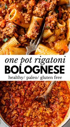 one pot riganoi bolognzoe is an easy and healthy meal