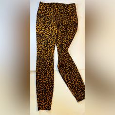 Leopard Print Pants, Denim, Slim Fit; Nwot Brown Stretch High-waisted Jeans, Stretch Brown High-waisted Jeans, Stretch High-waisted Brown Jeans, High-waist Cotton Leggings For Fall, Leopard Print Pants, Pants Denim, Print Pants, Fit Pants, Slim Fit Pants