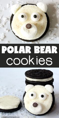 the polar bear cookies are made with oreos and marshmallows