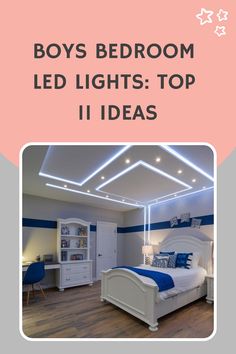 Boys Bedroom LED Lights: Top 11 Ideas Boy Room Led Lights, Neon Lights Boys Bedroom, Teenager Bedroom Boy Led Lights, Neon Lights Bedroom Boy, Big Boy Room Led Lights, Led Lights Ideas, Bedroom Led Lights, Bedroom Attic Ideas, Boys Space Bedroom