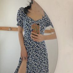 Experience the joy of summer with our Floral Bloom Split Midi Dress. This breezy and flowy dress features a beautiful floral pattern and a flattering split design, perfect for any warm weather occasion. Elevate your style and embrace the summer vibes with tthis midi dress. ☀️🌼 Size Chart: Size Bust (cm) Shoulder (cm) Sleeve (cm) Length (cm) Bust (in) Shoulder (in) Sleeve (in) Length (in) S 88 35 27 105 34.65 13.78 10.63 41.34 M 92 36 28 106 36.22 14.17 11.02 41.73 L 96 37 29 107 37.80 14.57 11. Ditsy Floral Print Maxi Sundress, Ditsy Floral Print Maxi Sundress For Day Out, Summer Floral Maxi Dress For Brunch, Vacation Ditsy Floral Print Maxi Floral Dress, Vacation Maxi Floral Dress With Ditsy Print, Maxi Length Ditsy Floral Sundress For Day Out, Vacation Floral Dress With Ditsy Print In Maxi Length, Ditsy Floral Print Maxi Sundress For Summer, Flowy Ditsy Floral Print Summer Maxi Dress