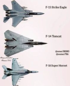 four fighter jets are shown in three different positions