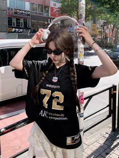 TAVIMART - Hip Hop Oversized Sports Number Tee Basketball Jersey Women Short Sleeve V Neck T-shirts Cotton American Retro Clothes 1Measurement In CM size Sleeve(cm) Shoulder(cm) Bust(cm) Length(cm) S 21 55 108 68 M 22 56 112 70 L 23 57 114 71 XL 24 58 116 72 XXL 25 59 118 73 3XL 26 60 120 74 Hip Hop T-shirt With Letter Print For Sports Season, Hip Hop Sports Top With Letter Print, Hip Hop Style Letter Print Tops For College, Hip Hop Letter Print Tops For College, Sporty Oversized Tops With Letter Print, Athleisure Tops With Letter Print For College, Athleisure Top With Letter Print, Oversized Black Tops For Sports, Hip Hop Tops With Graphic Print For Sports Season