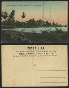 an old postcard with the caption costa rica