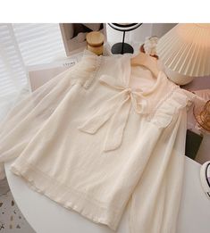 Style: commuting Size: one size Color: apricot, white Velvet Top Long Sleeve, Fashion Drawing Dresses, Fashion Tops Blouse, Lace Top Long Sleeve, Long Sleeves Coats, Modest Fashion Outfits, Fashion Korean, Velvet Tops, Blouse Vintage