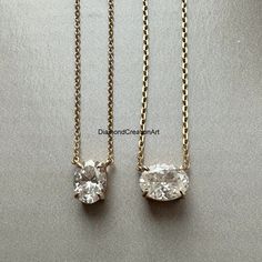 9x7mm Oval Cut Moissanite Solitaire Necklace, 18K Yellow Gold Necklace, 10x7mm East To West Moissanite Solitaire Necklace, Wedding Gift Detail about stones Moissanite & Simulated Stone: ----------------------------- ➠Color: Colorless ➠Cut: Excellent ➠Clarity: VVS 1st Necklace: ➠Stone Shape : Oval ➠Stone Size : 9x7 mm ➠Weight: 2.00 Ct 2nd Necklace: ➠Stone Shape : Oval ➠Stone Size : 10x7 mm ➠Weight: 2.50 Ct ✍This Listing's images are only for Imagin about this item. This is all our photography. If you place the order then the same item we can make it. ✍ This displayed all products are made with a highly polished shiny gold finished Jewelry. As well as I will provide you to select the variant of white gold 10K/14K/18k foiling selection is on up to you✱ ✱ Custom Made✱ ----------------- ➠ Metal Oval Pendant Necklace, Solitaire Necklace, Necklace Stone, Moissanite Necklace, Yellow Gold Necklace, Solitaire Necklaces, Gold Engraving, Necklace Wedding, Platinum Metal