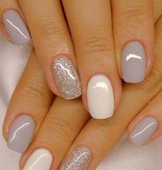 Grey Gel Nails, Grey Nail Polish, Nagellack Trends, Her Nails, Gray Nails, Fall Nail Colors, Nail Arts