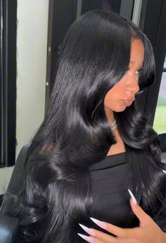 Microlinks Black Women, See In Weave Hairstyles Black Women, Jet Black Hair, Front Lace Wigs Human Hair