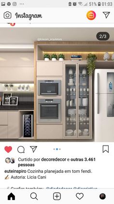 the instagram page is displayed with an image of a refrigerator and oven in it