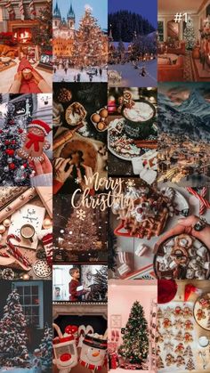 christmas collage with many different pictures in it