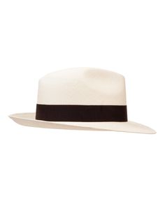 Original Panama Hat made in Ecuador Material: Toquilla Straw With Grosgrain Ribbon Shape: Center Dent Brim: 2 3/8 inch Crown: 3 3/4 inch For safe shipping, your hat will arrive in a box with a plastic protector inside. | Cubavera Men's Classic Panama Hat in Natural White, Size Medium Hat Making, Grosgrain Ribbon, In A Box, Ecuador, A Box, Panama Hat, Panama, 4 Inch, Straw