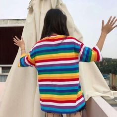 We are featuring the most comfortable, stylish and coolest aesthetic clothes! Reflect your style now with low price & high quality guaranteed RAINBOW STRIPED TOP TEE. • Free shipping to all the world!Collar: O-NeckMaterial: 100% CottonClothing Length: RegularGender: Unisex Size Shoulder Bust Length S 41 92 66 M 44 100 69 L 47 106 72 XL 51 112 74 XXL 53 118 76 Also discover our Aesthetic Clothing, Tumblr Outfits, Harajuku Style, 80s & 90s Fashion, Rainbow Clothing, Art Hoe, Pastel Goth, e-Girl st Rainbow Tshirt, Pride Clothing, Striped Tops, Rainbow Tee, Punk T Shirt, K Fashion, Rainbow Shirt