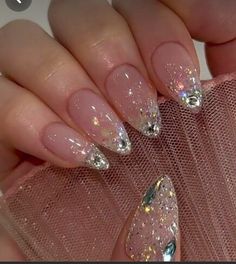 Dragon Nails, French Manicures, Hello Nails, Nail Trend, Pretty Gel Nails, Sparkly Nails, Crystal Nails, Bridal Nails, Prom Nails