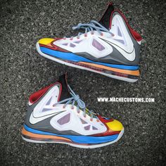 Nike LeBron X "Stewie" by Mache Custom Kicks | Sole Collector Stewie Griffin, Lebron Shoes, Back At It Again, Nike High Tops, Nike Bags, Nike Shoes Outfits, Nike Air Max Thea, Custom Nike, Popular Shoes