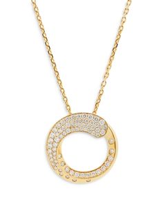 Crivelli 18K Yellow Gold Like Diamond Pave Circle Pendant Necklace, 14-16 - Exclusive, Italy Campaign Circle Pendant Necklace, Circle Pendant, Pave Diamonds, Jewelry Accessories, Jewelry Necklaces, Yellow Gold, Pendant Necklace, Italy, Pendant