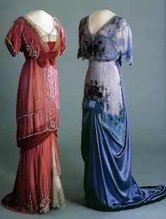 1910 Dress, 1912 Fashion, Evening Wear Dresses, Designer Evening Dresses, Edwardian Fashion