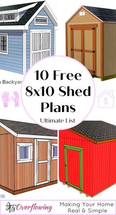 the 10x10 shed plans are easy to build and can be used for storage