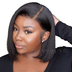 Melted Lace, Textured Bob, Satin Bags, Closure Wig, Side Part, Bob Wig, Black Natural Hairstyles, Hd Lace, Wig Cap