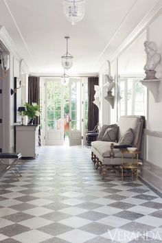 the hallway is clean and ready to be used as a living room or dining area