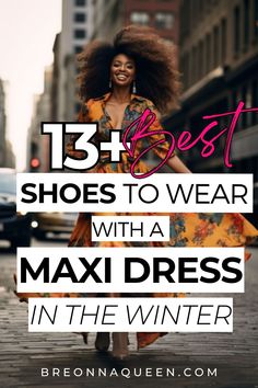 Fall Maxi Dress Shoes, Maxi Outfit Winter, How Long Should A Maxi Dress Be, How To Layer Maxi Dress, Maxi Dress With Sleeves Outfit, Shoes With Maxi Dress Winter, Shirt Over Maxi Dress Outfits, Styling A Maxi Dress For Winter, Shoes For Long Dress