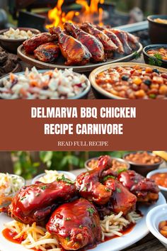 del marva bbq chicken recipe carnivor is on the table and ready to be eaten