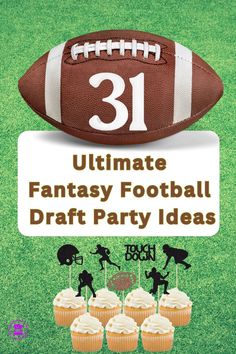 fantasy football draft party, Fantasy Football Draft Party Food, Girl Football Party, Fantasy Draft Party, Football Party Drinks, Football Celebrations