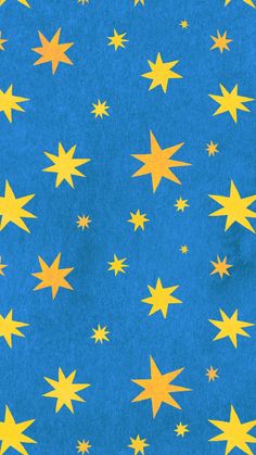 a blue background with yellow stars on it